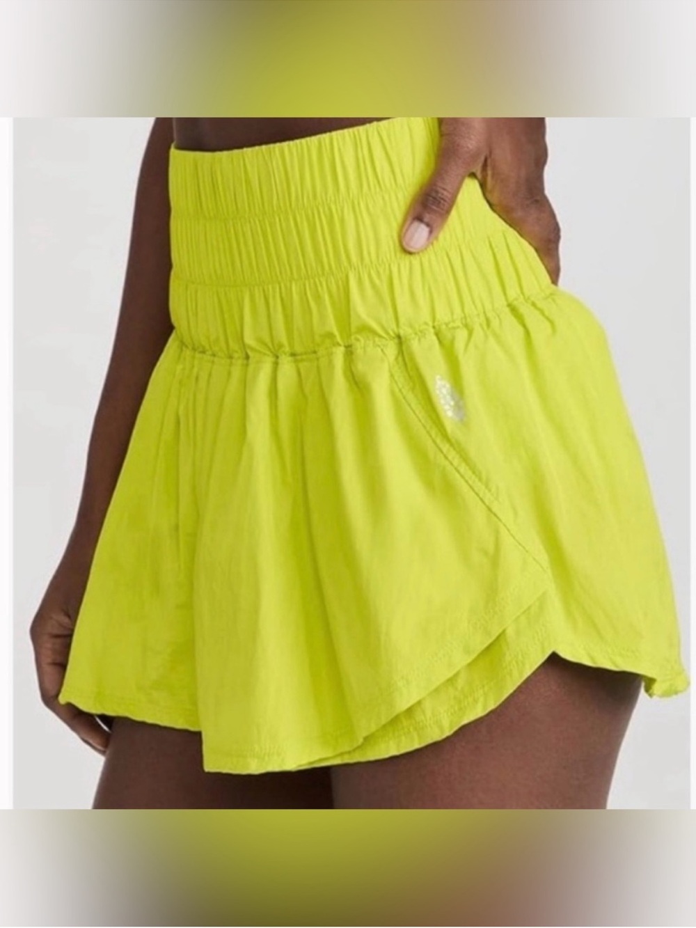 Free People The Way Home‎ Skort in Bright Yellow Green - Picture 2 of 7